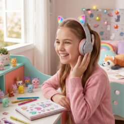 Alternative view of AURICULAR VINCHA BLUETOOTH CAT47M CON OREJITAS ROSA