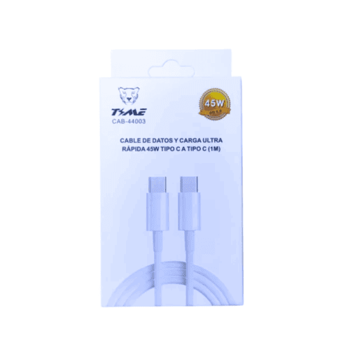 CABLE DE DATOS TIPO C A TIPO C TIME 45W CAB-44003