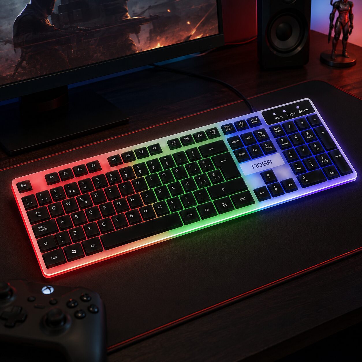 TECLADO GAMER LED USB NOGA NKB-T100 - Imagen 2