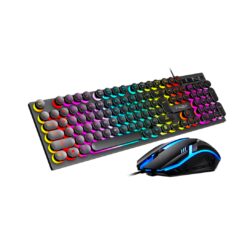 KIT TECLADO + MOUSE USB TF270 RETRO PUNK T-WOLF