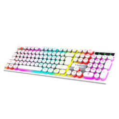 TECLADO USB RETROILUMINADO T80 BLANCO RETRO PUNK T-WOLF
