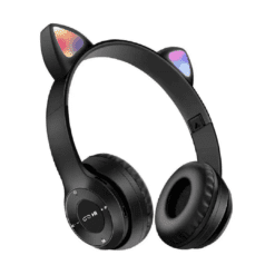 AURICULAR VINCHA BLUETOOTH AU-12004 CON OREJITAS RGB TIME NEGRO