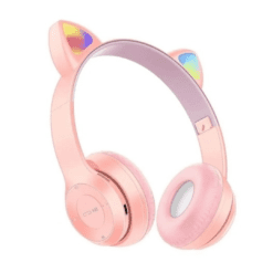 AURICULAR VINCHA BLUETOOTH AU-12004 CON OREJITAS RGB TIME ROSA