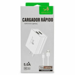 Alternative view of CARGADOR RÁPIDO 5.0A DOBLE USB 5A CON CABLE IPHONE ROYALCELL RC5005000A DESARMADO