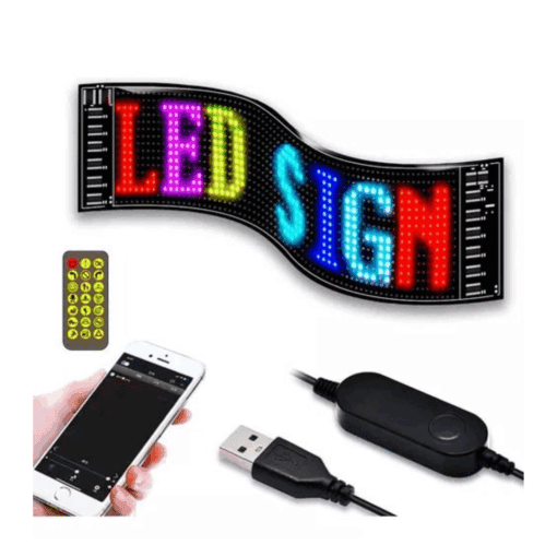 CARTEL PROGRAMABLE PARA AUTO CON BLUETOOTH Y CONTROL 16X32 21546