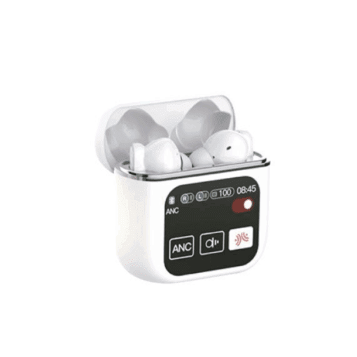 AURICULAR IN EAR BLUETOOTH SD09 BLANCO CON PANTALLA INTELIGENTE ANC/ANC