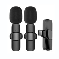 MICRÓFONO CORBATERO INALAMBRICO K9 TIPO C DOBLE