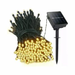 LUZ LED CALIDA SOLAR NAVIDEÑA 100LED
