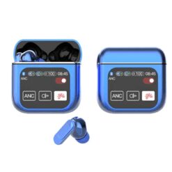 AURICULAR IN EAR BLUETOOTH SD09 AZUL CON PANTALLA INTELIGENTE ANC/ENC