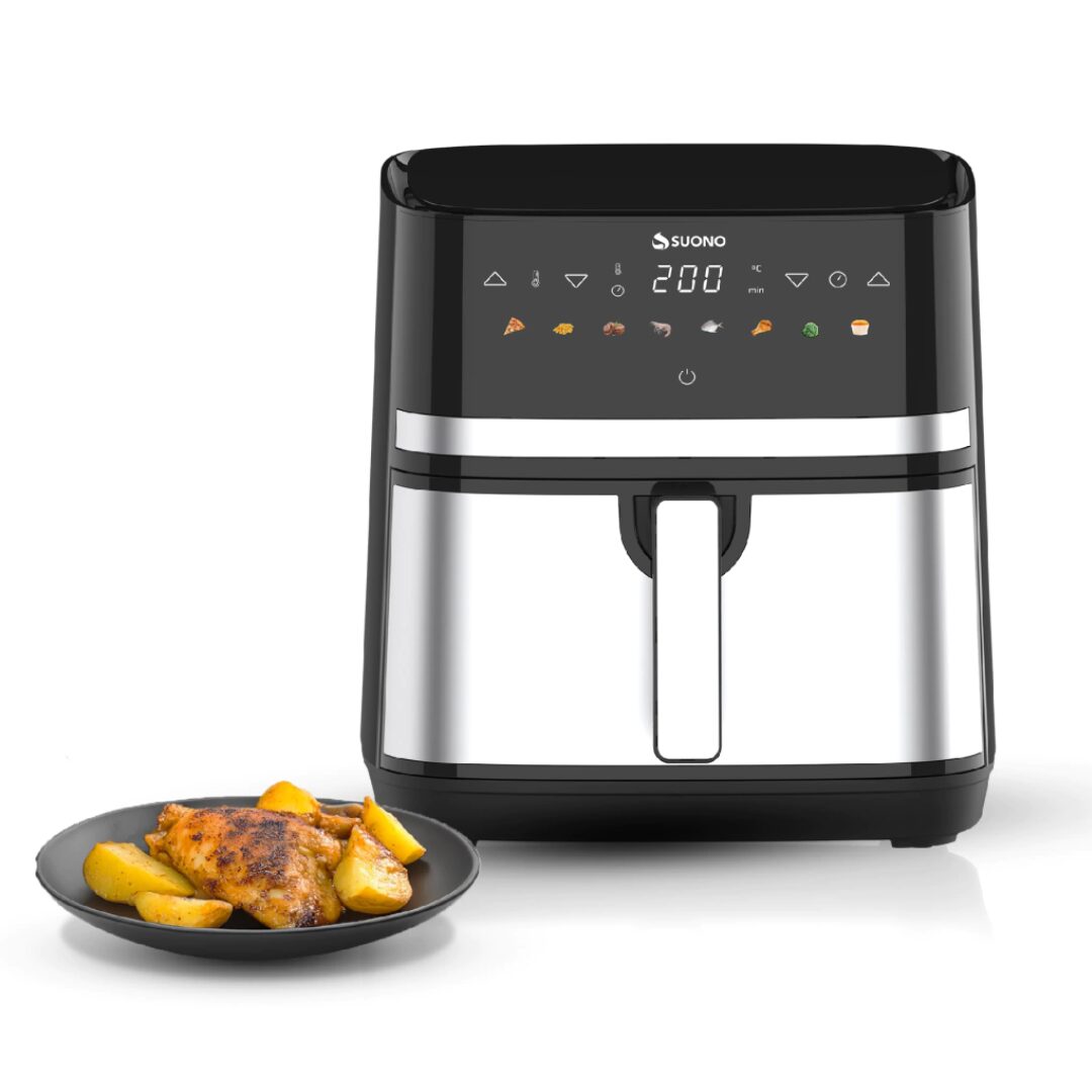 FREIDORA DE AIRE DIGITAL 8LTS 1800W SUONO HOG0201ACE