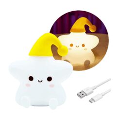 LÁMPARA VELADOR SILICONA RGB ESTRELLA YH-305