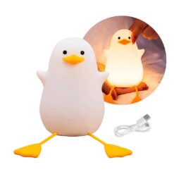 LÁMPARA VELADOR SILICONA RGB PATITO QY-005