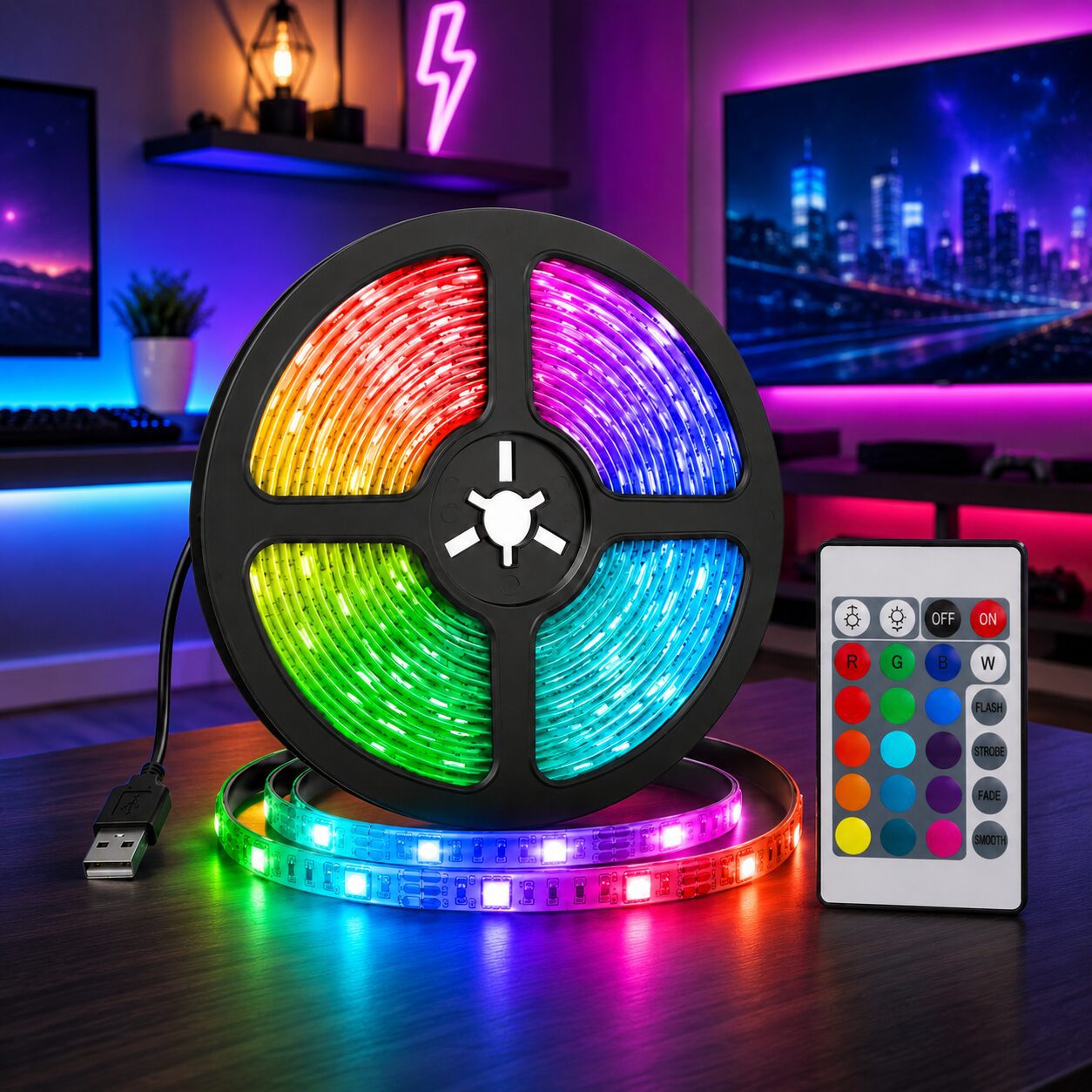 TIRA LED COLORES 5050 PARA TV 3M LED-4701 - Imagen 3