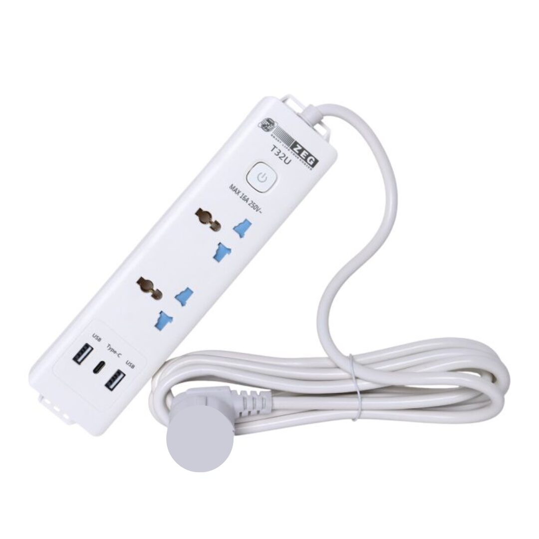 ZAPATILLA 2 ENTRADAS + 2 USB + 1 TC 1500W K-3379