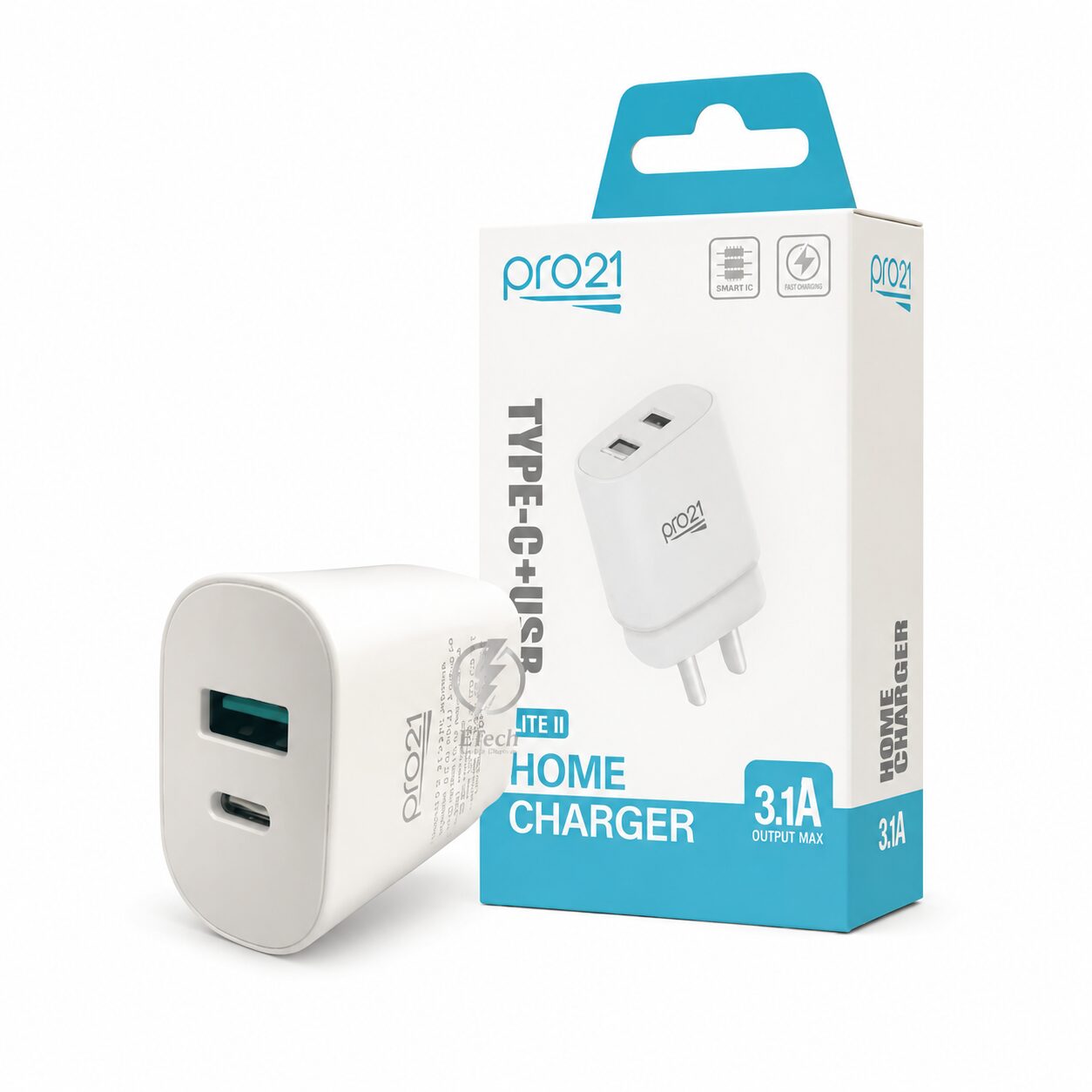 ADAPTADOR 3.1A TIPO C + USB PRO 21 LITE II
