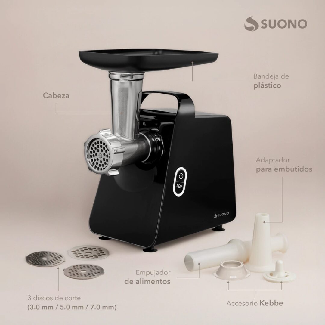 PICADORA DE CARNE 800W SUONO HOG0396 - Imagen 3