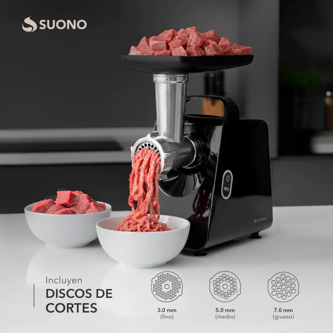 PICADORA DE CARNE 800W SUONO HOG0396 - Imagen 2
