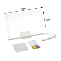 PIZARRA LED MARCADORES 20X20CM