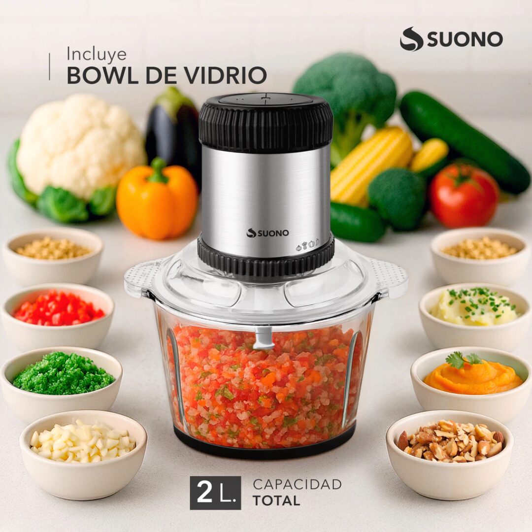 PROCESADOR ELECTRICO CHOPPER 500W SUONO HOG0247NEG - Imagen 2