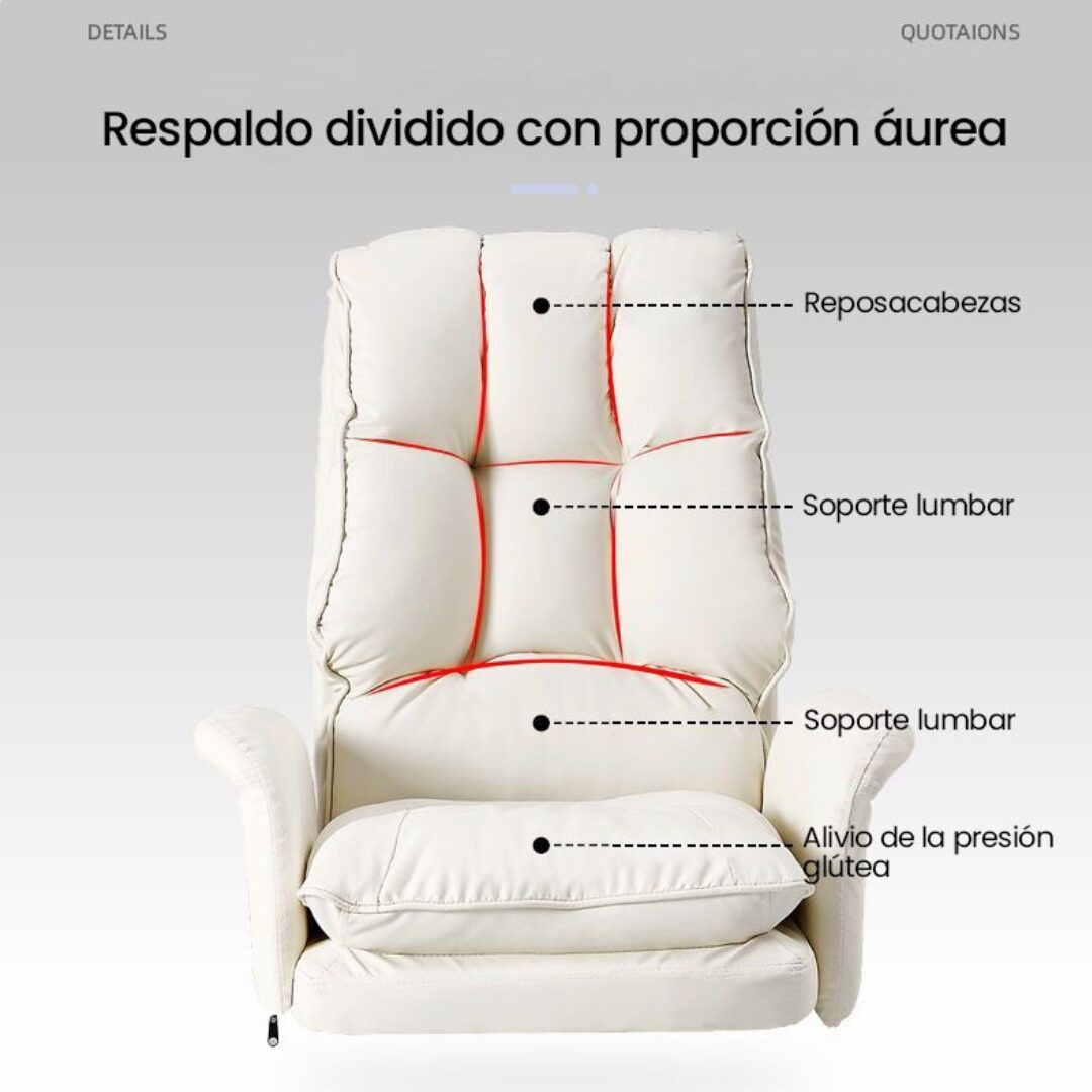 SILLA DE OFICINA CON APOYA PIES 301 - Imagen 4
