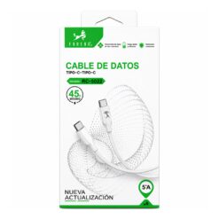 CABLE DE DATOS TIPO C A TIPO C 45W 5A RC-5022