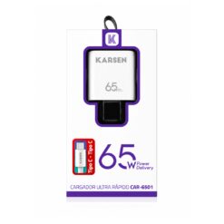 CARGADOR 65W TIPO C ULTRA RAPIDO CAR-6501