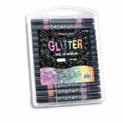 MARCADORES DOBLE PUNTA GLITTER X 24 KM-61282