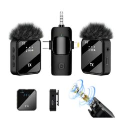 Alternative view of MICRÓFONO CORBATERO INALAMBRICO F11-2 TC/IP/AUX DOBLE PELUCHE