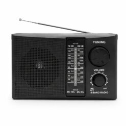 RADIO RETRO 5 BANDAS AM/FM A PILAS NEGRO ICF-18DC