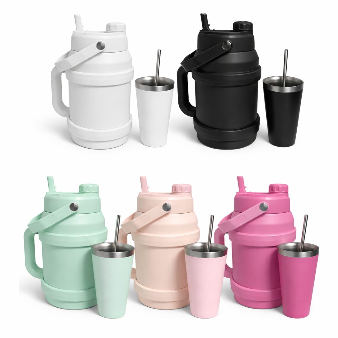 TERMO DE ACERO DOBLE PICO CON MATE Y BOMBILLA 1.5L QAN-2426 - Imagen 2