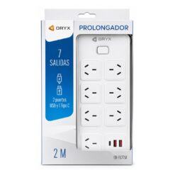 ZAPATILLA 7 SALIDAS 2 USB + 1 TIPO C OR-EC72M