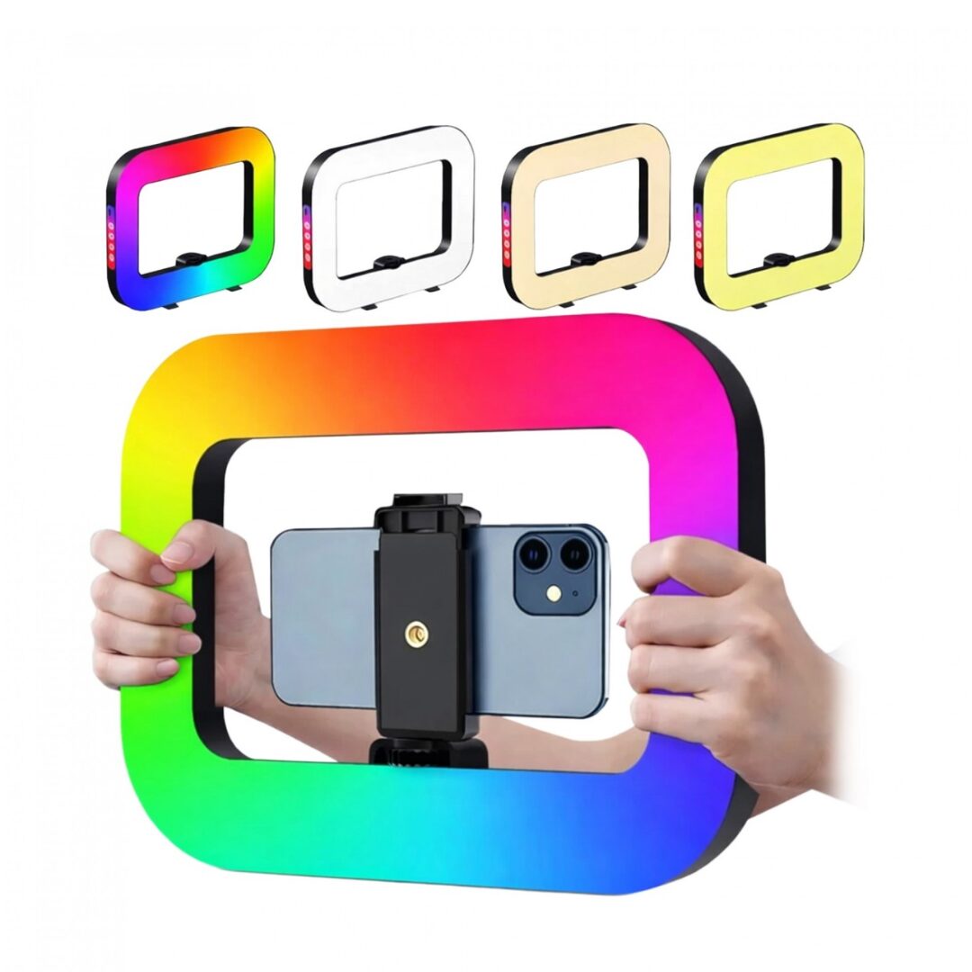 ARO FLASH LED SELFIE RECTANGULAR 28X22 RGB SIN TRIPODE YM300/0151