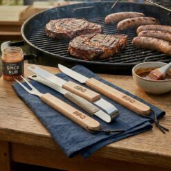 Alternative view of KIT ASADOR 3 PIEZAS MADERA EN BLISTER 0656