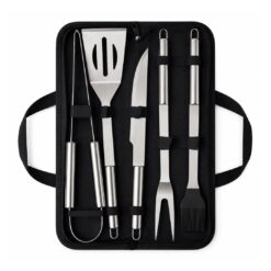 KIT ASADOR 5 PIEZAS ACERO EN ESTUCHE 0650