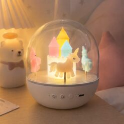 Alternative view of LÁMPARA VELADOR LED CARRUSEL UNICORNIO USB 0101