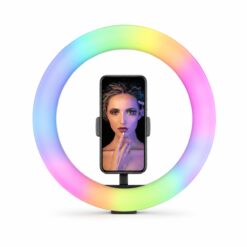 ARO DE LUZ RGB LED 12 PULGADAS JS-300RGB CON TRIPODE