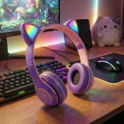 Alternative view of AURICULAR VINCHA BLUETOOTH CAT47M CON OREJITAS VIOLETA