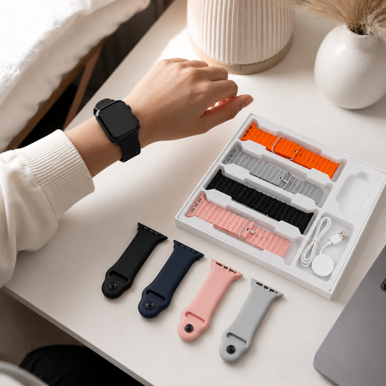 RELOJ SMARTWATCH ULTRA 49MM LAXASFIT XM-81 8 EN 1 - Imagen 2