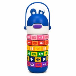 BOTELLA INFANTIL DIDÁCTICA 430ML CON SORBETE Y NÚMEROS GIRATORIOS OSO-809