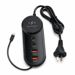 CARGADOR MULTIFUNCIÓN DF-62 5.1A 2PD + 2USB CON CABLE TYPE-C