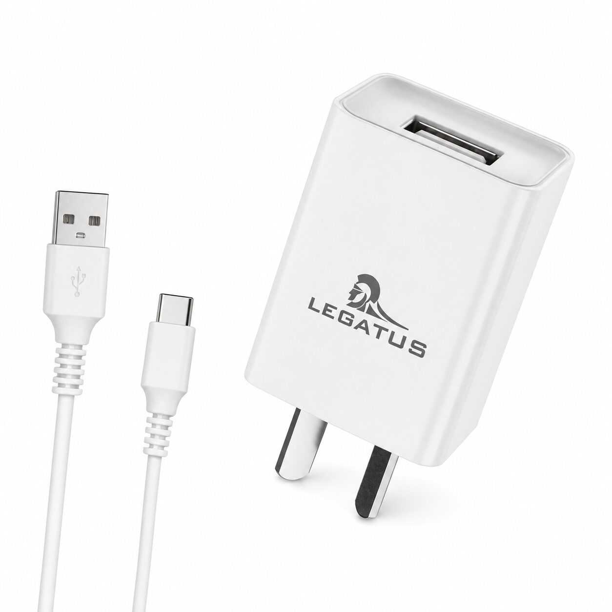 CARGADOR RÁPIDO USB 3.4A CON CABLE TIPO C LEGATUS RC5003400C DESARMADO