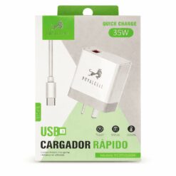 CARGADOR USB A CON CABLE TIPO C 35W DESARMADO RC9003800A