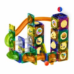 JUEGO BLOQUES MAGNÉTICOS CON PISTA DE BOLITAS 96 PIEZAS 382