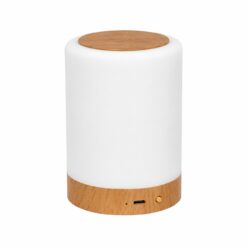 LÁMPARA VELADOR LED TÁCTIL RECARGABLE EFECTO MADERA 0111