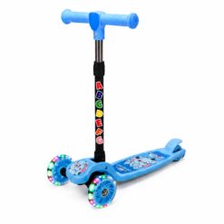 MONOPATÍN INFANTIL PLASTICO 3 RUEDAS PLEGABLE CON LUCES 603-AQ
