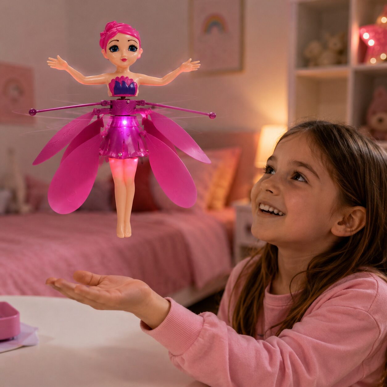 MUÑECA HADA VOLADORA RECARGABLE CON SENSOR HD-908 - Imagen 2