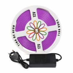 TIRA LED NEÓN FLEXIBLE VIOLETA 5M 12V M-87
