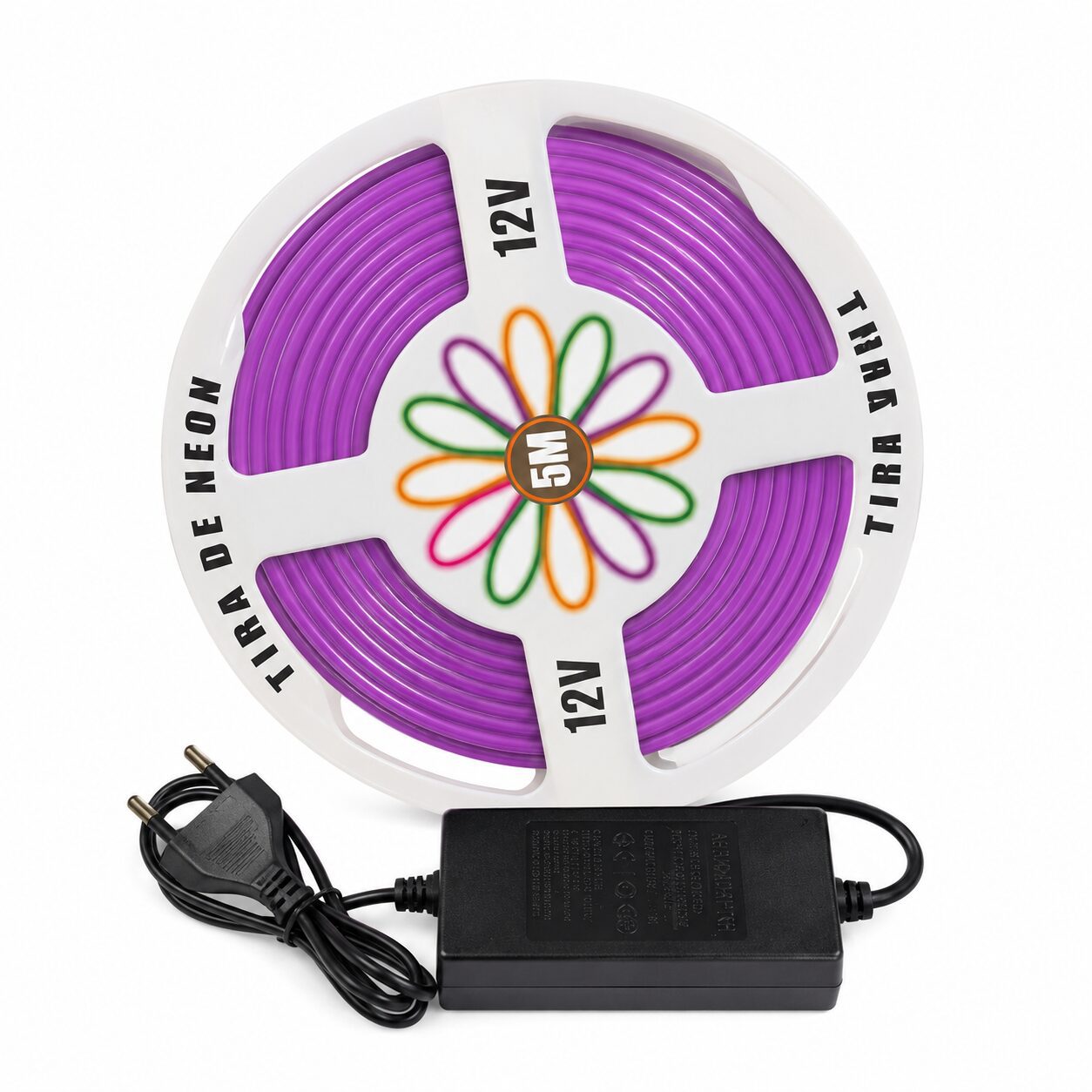 TIRA LED NEÓN FLEXIBLE VIOLETA 5M 12V M-87