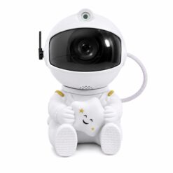 VELADOR PROYECTOR ASTRONAUTA SENTADO GALAXIA LED CON CONTROL REMOTO 0336