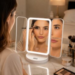 Alternative view of ESPEJO DE MAQUILLAJE 3 PANELES LUZ LED TÁCTIL 3 TONOS CON AUMENTO OR0884